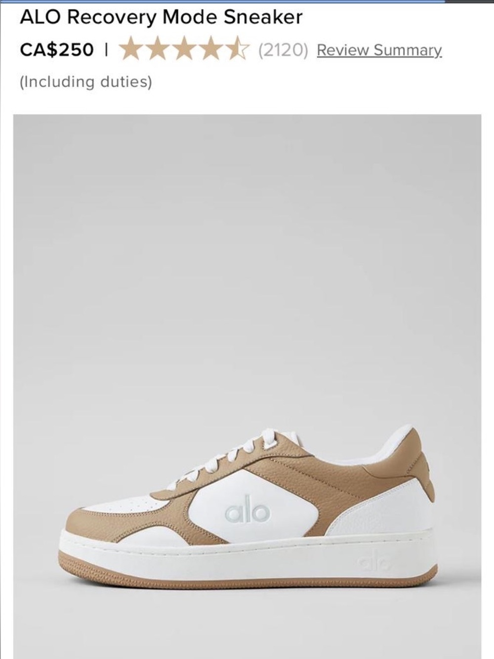 ALO Recovery Mode Sneaker unisex